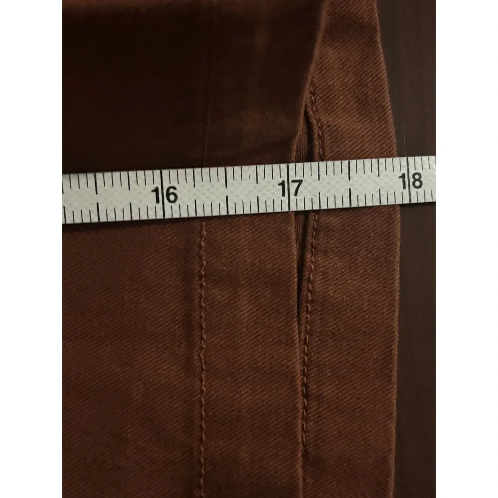 Indigo Rising Womens Sz L Brown Cotton Side Zip Pleated Mini Skirt Casual School